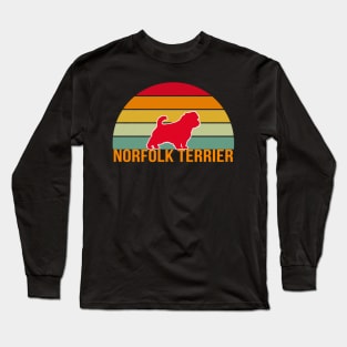 Norfolk Terrier Vintage Silhouette Long Sleeve T-Shirt